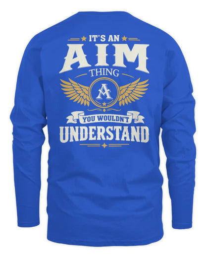 AIM KT06-M008 It’s a [NAME] Thing – You Wouldn’t Understand | Personalized Vintage T-Shirt - Men's Long Sleeved T-Shirt - Royal