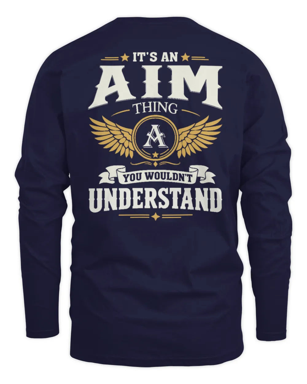 AIM KT06-M008 It’s a [NAME] Thing – You Wouldn’t Understand | Personalized Vintage T-Shirt - Men's Long Sleeved T-Shirt - Navy