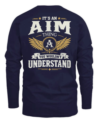 AIM KT06-M008 It’s a [NAME] Thing – You Wouldn’t Understand | Personalized Vintage T-Shirt - Men's Long Sleeved T-Shirt - Navy