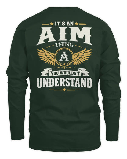 AIM KT06-M008 It’s a [NAME] Thing – You Wouldn’t Understand | Personalized Vintage T-Shirt - Men's Long Sleeved T-Shirt - Forest Green