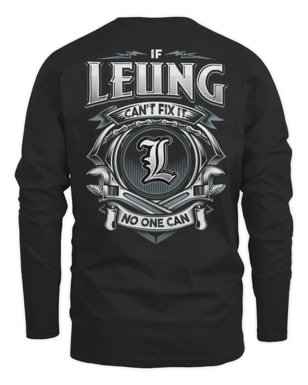 LEUNG AP81-K4-626 - Personalized Ahmed Quote Apparel “If Ahmed Can't Fix It, No One Can” - Men's Long Sleeved T-Shirt - Black