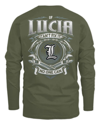 LUCIA AP81-K4-626 - Personalized Ahmed Quote Apparel “If Ahmed Can't Fix It, No One Can” - Men's Long Sleeved T-Shirt - Military Green