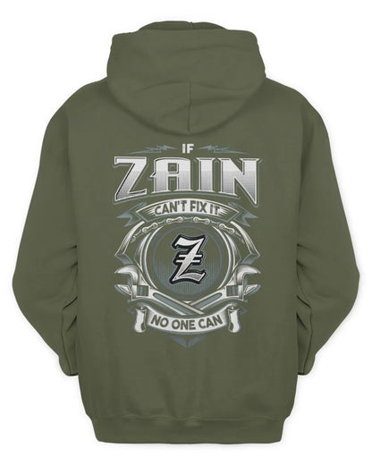 ZAIN AP81-K4-626 - Personalized Ahmed Quote Apparel “If Ahmed Can't Fix It, No One Can” - Unisex Hoodie - Military Green