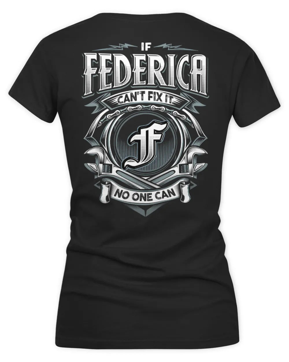 FEDERICA AP81-K4-626 - Personalized Ahmed Quote Apparel “If Ahmed Can't Fix It, No One Can” - Women's V-Neck T-Shirt - Black
