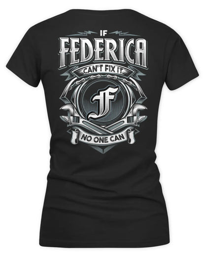 FEDERICA AP81-K4-626 - Personalized Ahmed Quote Apparel “If Ahmed Can't Fix It, No One Can” - Women's V-Neck T-Shirt - Black