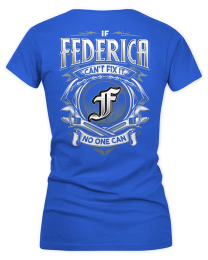 FEDERICA AP81-K4-626 - Personalized Ahmed Quote Apparel “If Ahmed Can't Fix It, No One Can” - Women's V-Neck T-Shirt - Royal