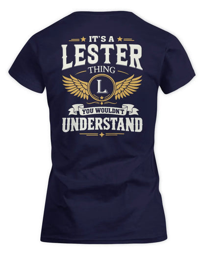 LESTER KT06-M008 It’s a [NAME] Thing – You Wouldn’t Understand | Personalized Vintage T-Shirt - Women's Standard T-Shirt - Navy