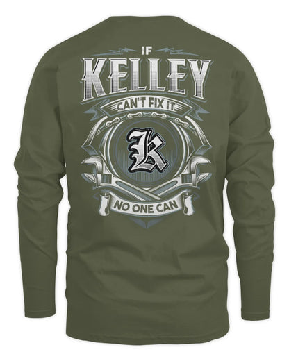 KELLEY AP81-K4-626 - Personalized Ahmed Quote Apparel “If Ahmed Can't Fix It, No One Can” - Men's Long Sleeved T-Shirt - Military Green