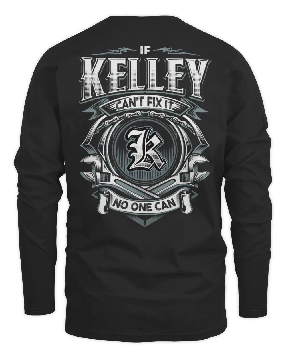 KELLEY AP81-K4-626 - Personalized Ahmed Quote Apparel “If Ahmed Can't Fix It, No One Can” - Men's Long Sleeved T-Shirt - Black