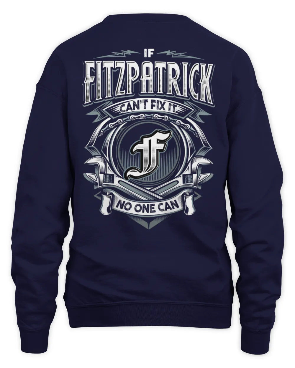 FITZPATRICK AP81-K4-626 - Personalized Ahmed Quote Apparel “If Ahmed Can't Fix It, No One Can” - Unisex Sweatshirt - Navy