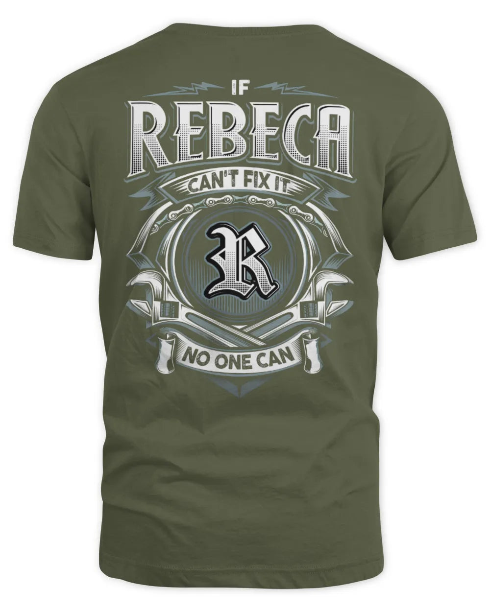 REBECA AP81-K4-626 - Personalized Ahmed Quote Apparel “If Ahmed Can't Fix It, No One Can” - Unisex Standard T-Shirt - Military Green