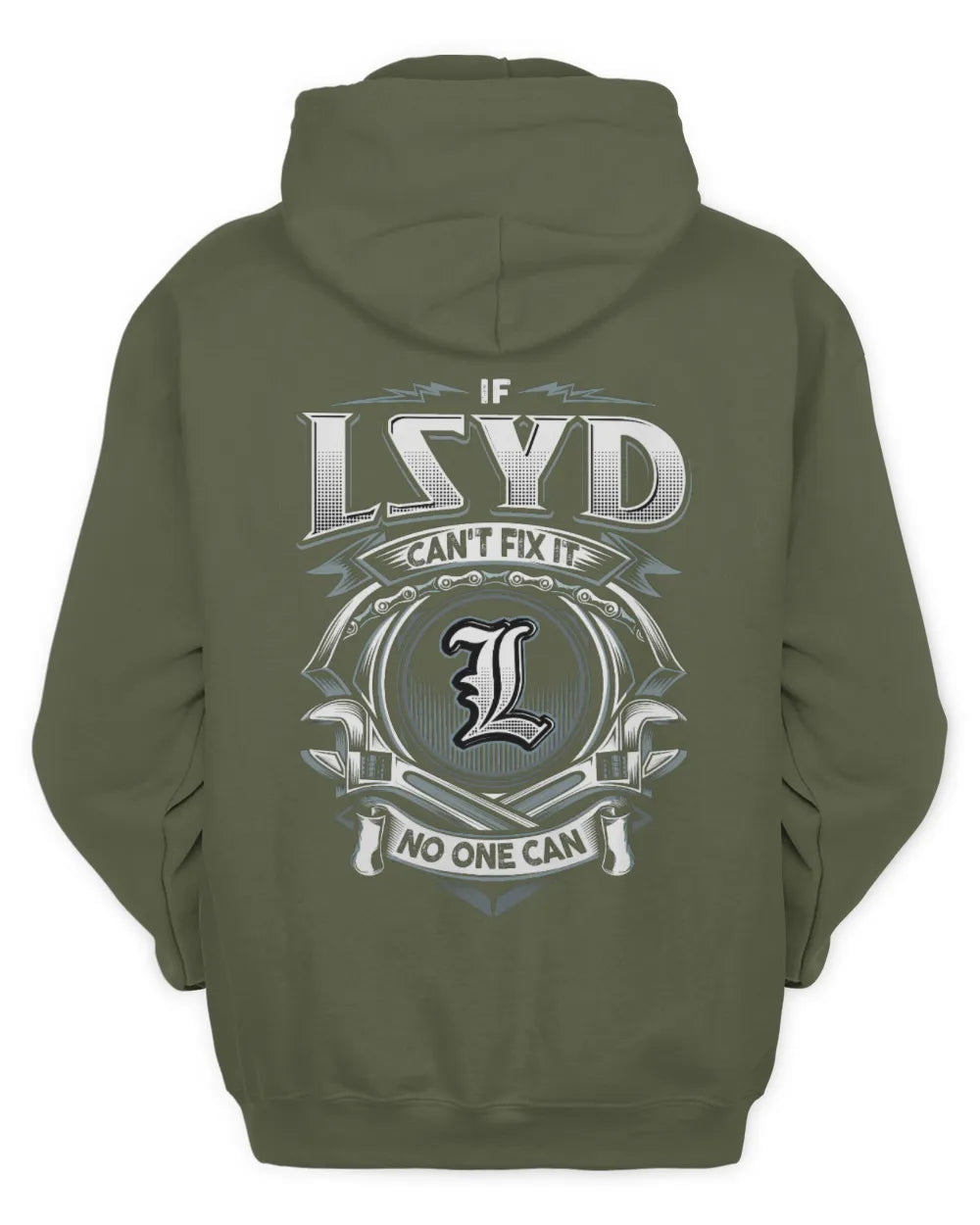 LSYD AP81-K4-626 - Personalized Ahmed Quote Apparel “If Ahmed Can't Fix It, No One Can” - Unisex Hoodie - Military Green