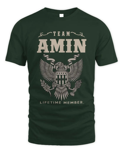 AMIN TP06-K82 – Personalized Classic Style Apparel “Team NAME Lifetime Member” - Unisex Standard T-Shirt - Forest Green