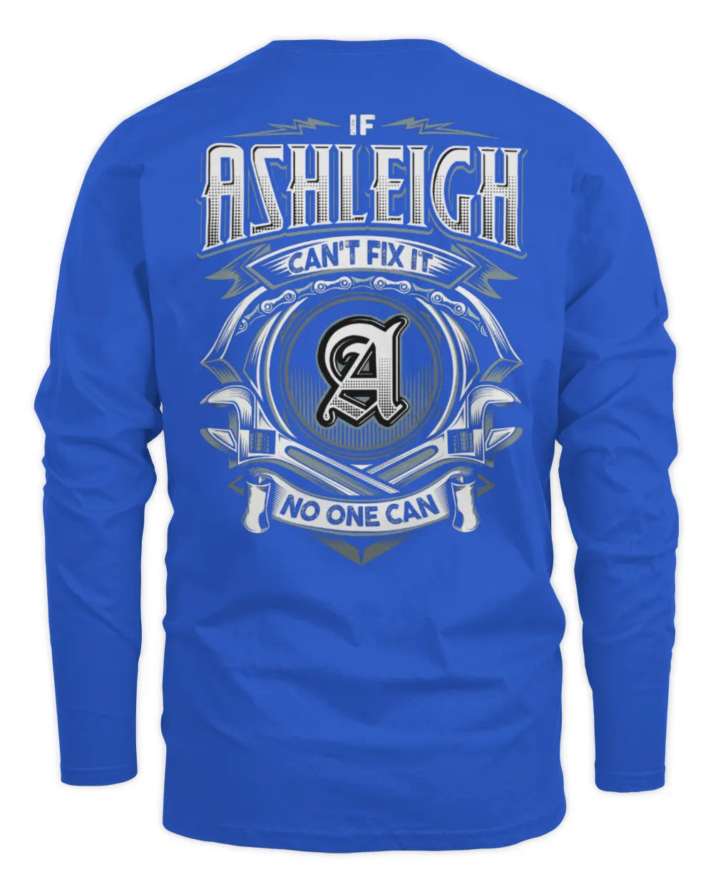 ASHLEIGH AP81-K4-626 - Personalized Ahmed Quote Apparel “If Ahmed Can't Fix It, No One Can” - Men's Long Sleeved T-Shirt - Royal