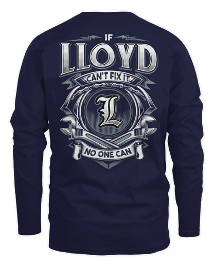 LLOYD AP81-K4-626 - Personalized Ahmed Quote Apparel “If Ahmed Can't Fix It, No One Can” - Men's Long Sleeved T-Shirt - Navy