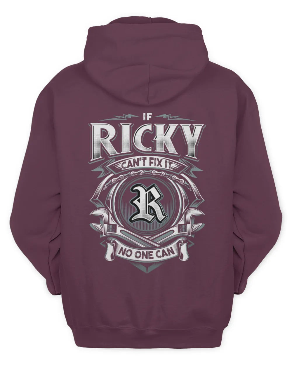 RICKY AP81-K4-626 - Personalized Ahmed Quote Apparel “If Ahmed Can't Fix It, No One Can” - Unisex Hoodie - Maroon