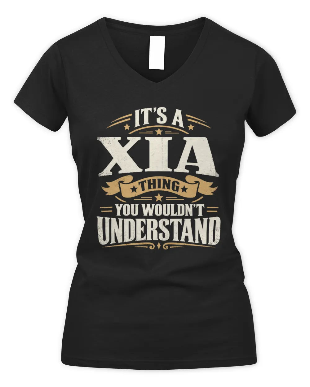 XIA P08 TH51 - Personalized “It’s a/an [NAME] Thing – You Wouldn’t Understand” Shirt - Women's V-Neck T-Shirt - Black