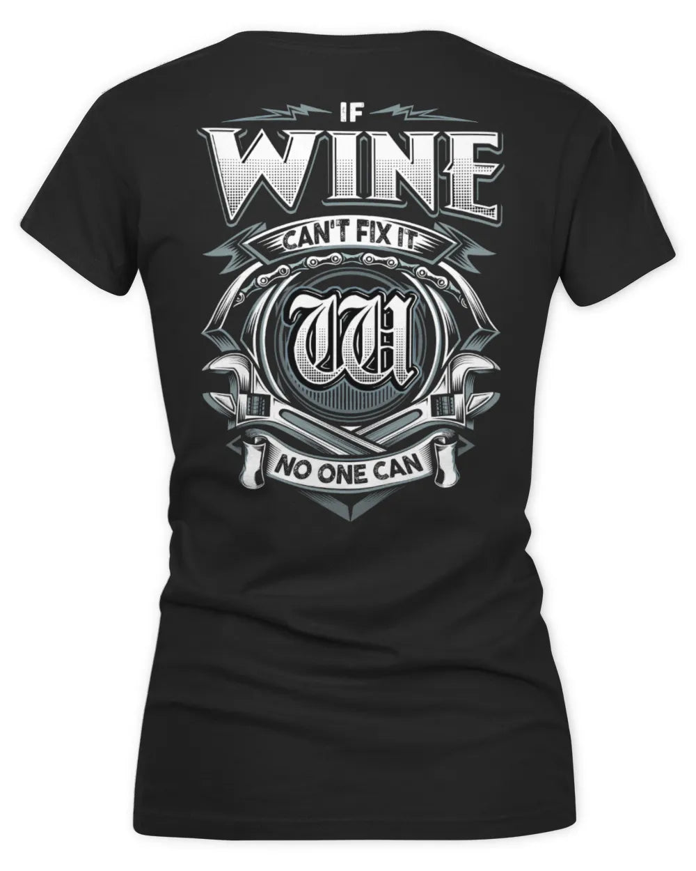 WINE AP81-K4-626 - Personalized Ahmed Quote Apparel “If Ahmed Can't Fix It, No One Can” - Women's V-Neck T-Shirt - Black
