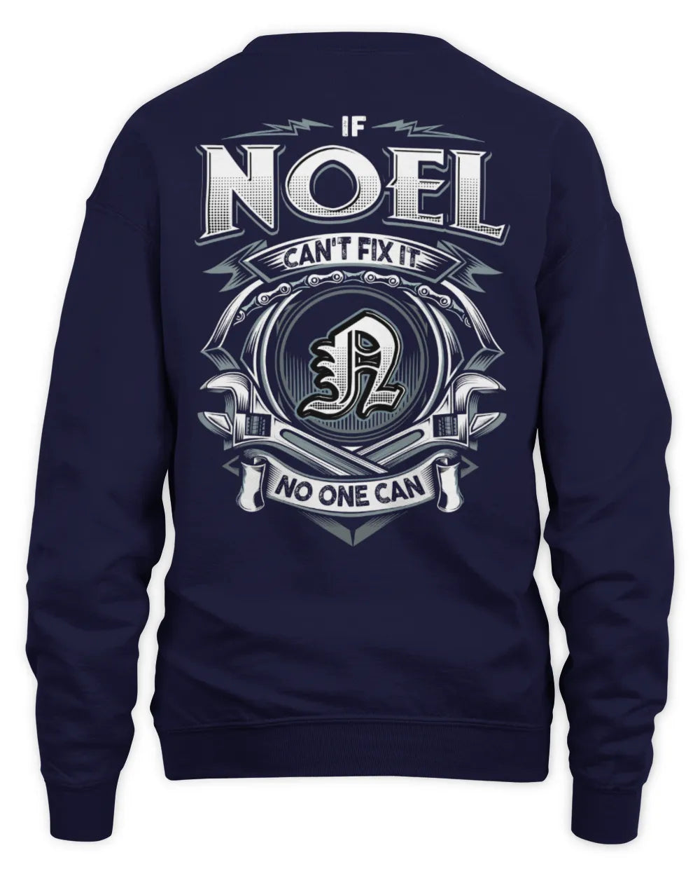NOEL AP81-K4-626 - Personalized Ahmed Quote Apparel “If Ahmed Can't Fix It, No One Can” - Unisex Sweatshirt - Navy
