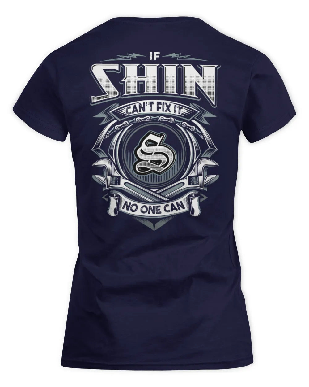SHIN AP81-K4-626 - Personalized Ahmed Quote Apparel “If Ahmed Can't Fix It, No One Can” - Women's Standard T-Shirt - Navy