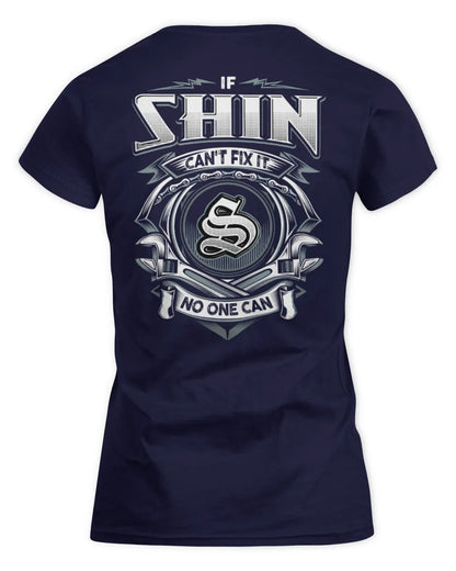 SHIN AP81-K4-626 - Personalized Ahmed Quote Apparel “If Ahmed Can't Fix It, No One Can” - Women's Standard T-Shirt - Navy