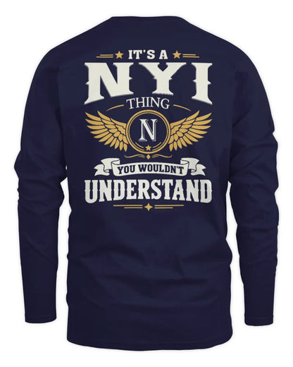 NYI KT06-M008 It’s a [NAME] Thing – You Wouldn’t Understand | Personalized Vintage T-Shirt - Men's Long Sleeved T-Shirt - Navy