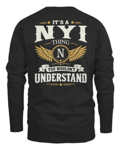 NYI KT06-M008 It’s a [NAME] Thing – You Wouldn’t Understand | Personalized Vintage T-Shirt - Men's Long Sleeved T-Shirt - Black