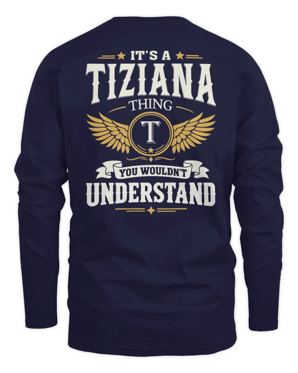 TIZIANA KT06-M008 It’s a [NAME] Thing – You Wouldn’t Understand | Personalized Vintage T-Shirt - Men's Long Sleeved T-Shirt - Navy