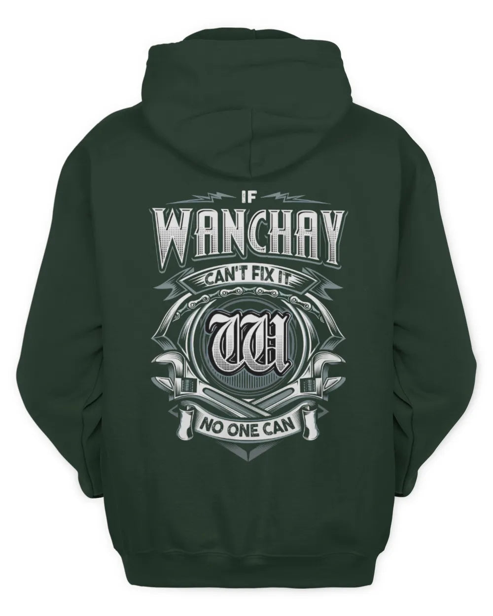 WANCHAY AP81-K4-626 - Personalized Ahmed Quote Apparel “If Ahmed Can't Fix It, No One Can” - Unisex Hoodie - Forest Green