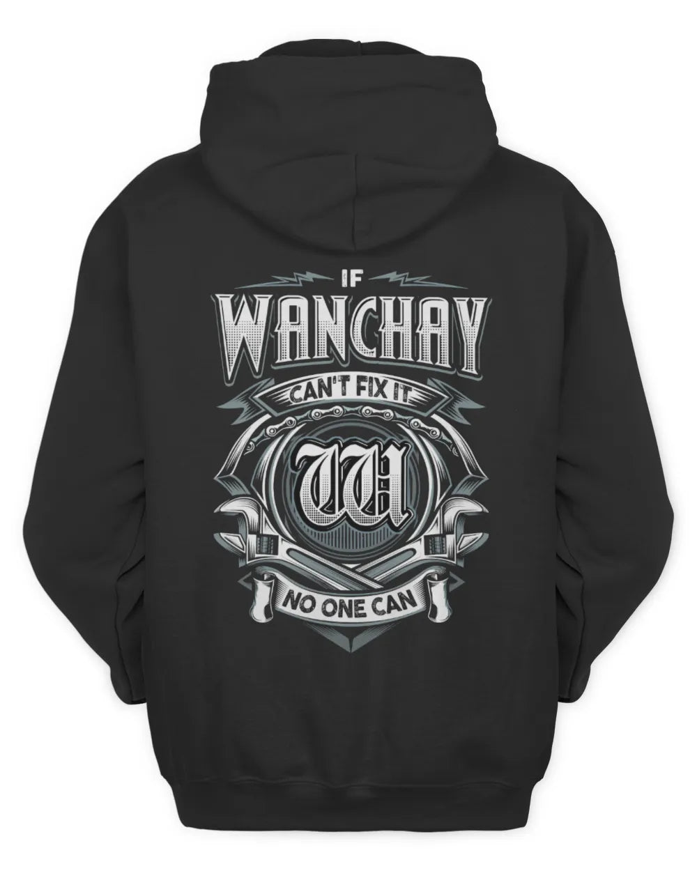 WANCHAY AP81-K4-626 - Personalized Ahmed Quote Apparel “If Ahmed Can't Fix It, No One Can” - Unisex Hoodie - Black