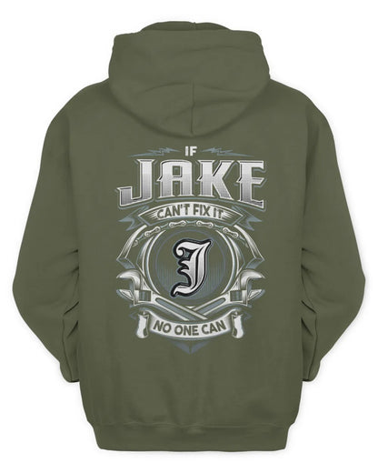 JAKE AP81-K4-626 - Personalized Ahmed Quote Apparel “If Ahmed Can't Fix It, No One Can” - Unisex Hoodie - Military Green