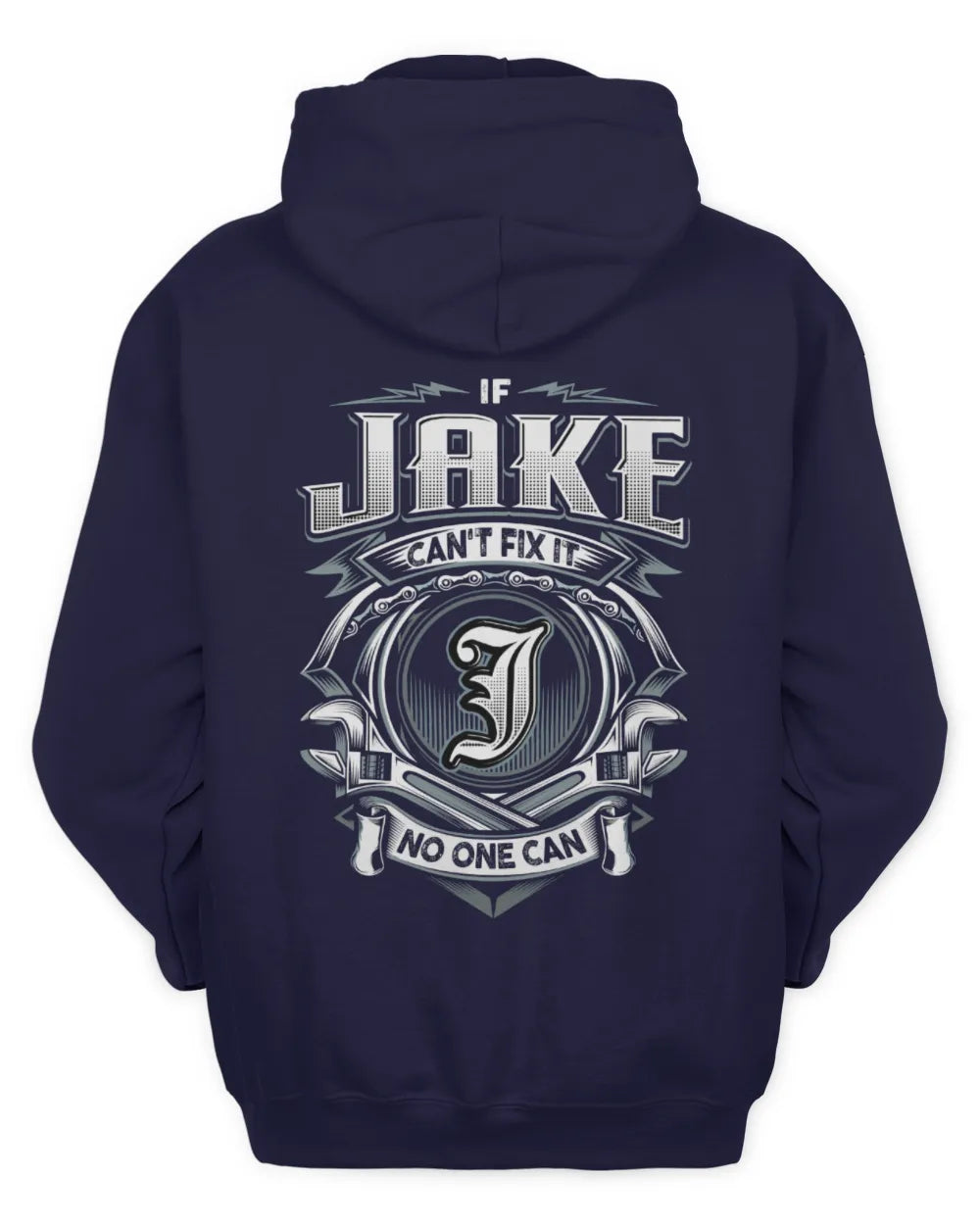 JAKE AP81-K4-626 - Personalized Ahmed Quote Apparel “If Ahmed Can't Fix It, No One Can” - Unisex Hoodie - Navy