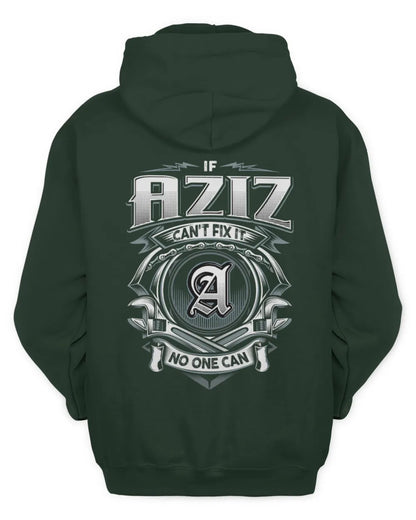 AZIZ AP81-K4-626 - Personalized Ahmed Quote Apparel “If Ahmed Can't Fix It, No One Can” - Unisex Hoodie - Forest Green