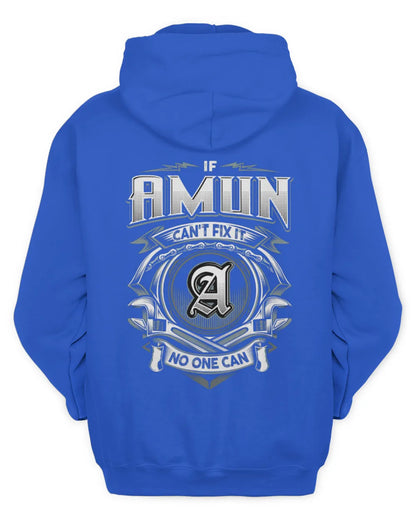 AMUN AP81-K4-626 - Personalized Ahmed Quote Apparel “If Ahmed Can't Fix It, No One Can” - Unisex Hoodie - Royal