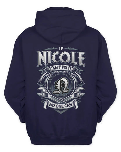 NICOLE AP81-K4-626 - Personalized Ahmed Quote Apparel “If Ahmed Can't Fix It, No One Can” - Unisex Hoodie - Navy