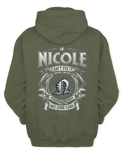 NICOLE AP81-K4-626 - Personalized Ahmed Quote Apparel “If Ahmed Can't Fix It, No One Can” - Unisex Hoodie - Military Green
