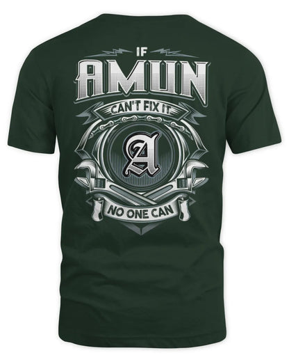 AMUN AP81-K4-626 - Personalized Ahmed Quote Apparel “If Ahmed Can't Fix It, No One Can” - Unisex Standard T-Shirt - Forest Green