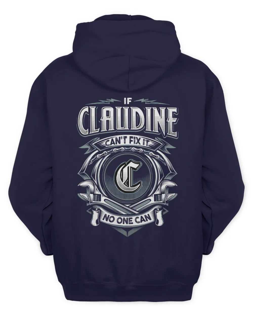 CLAUDINE AP81-K4-626 - Personalized Ahmed Quote Apparel “If Ahmed Can't Fix It, No One Can” - Unisex Hoodie - Navy