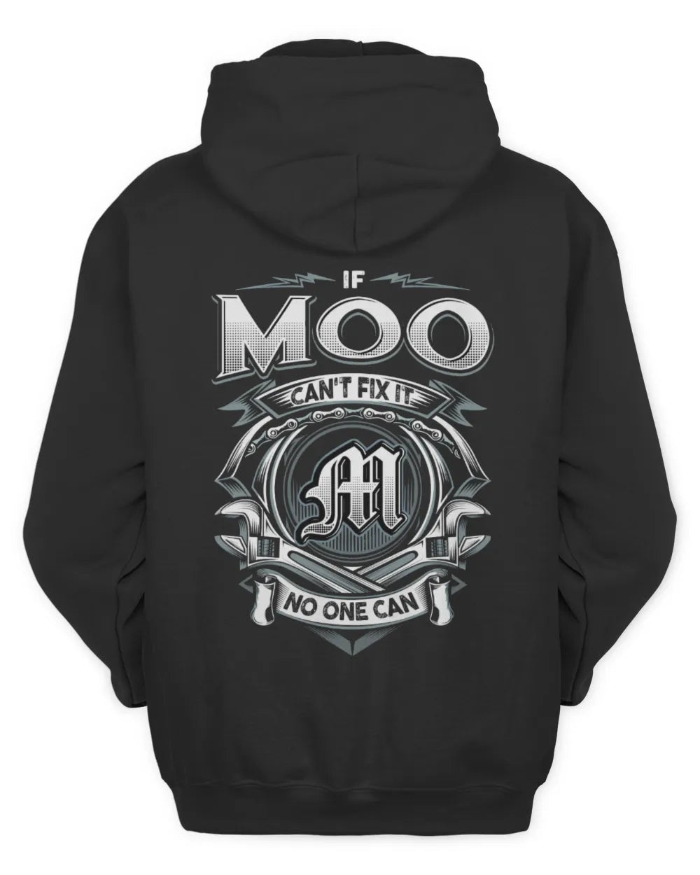 MOO AP81-K4-626 - Personalized Ahmed Quote Apparel “If Ahmed Can't Fix It, No One Can” - Unisex Hoodie - Black