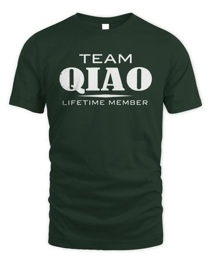 QIAO BL62-K4-128 - Personalized “Team NAME Lifetime Member” - Unisex Standard T-Shirt - Forest Green