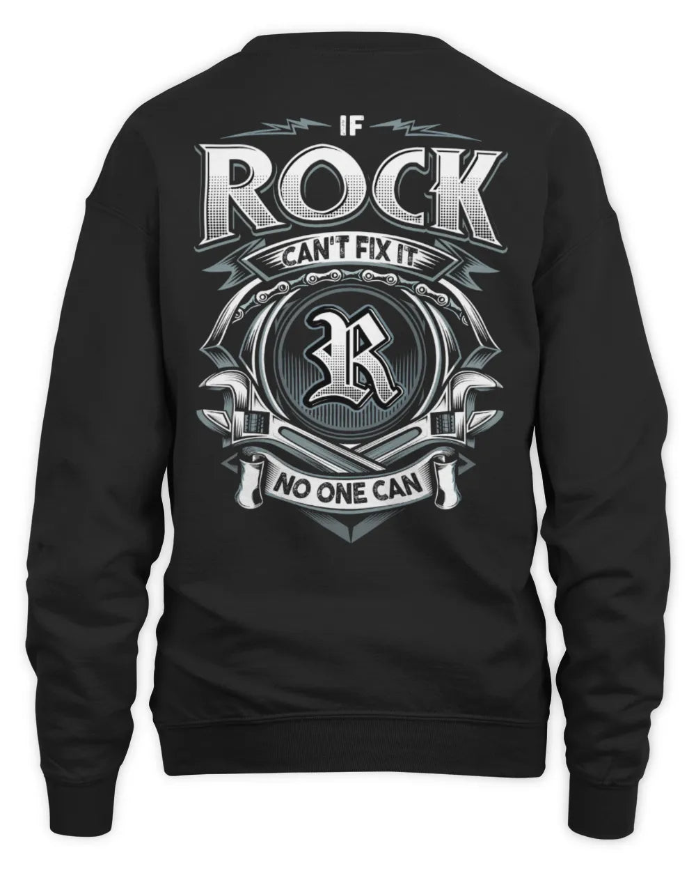 ROCK AP81-K4-626 - Personalized Ahmed Quote Apparel “If Ahmed Can't Fix It, No One Can” - Unisex Sweatshirt - Black