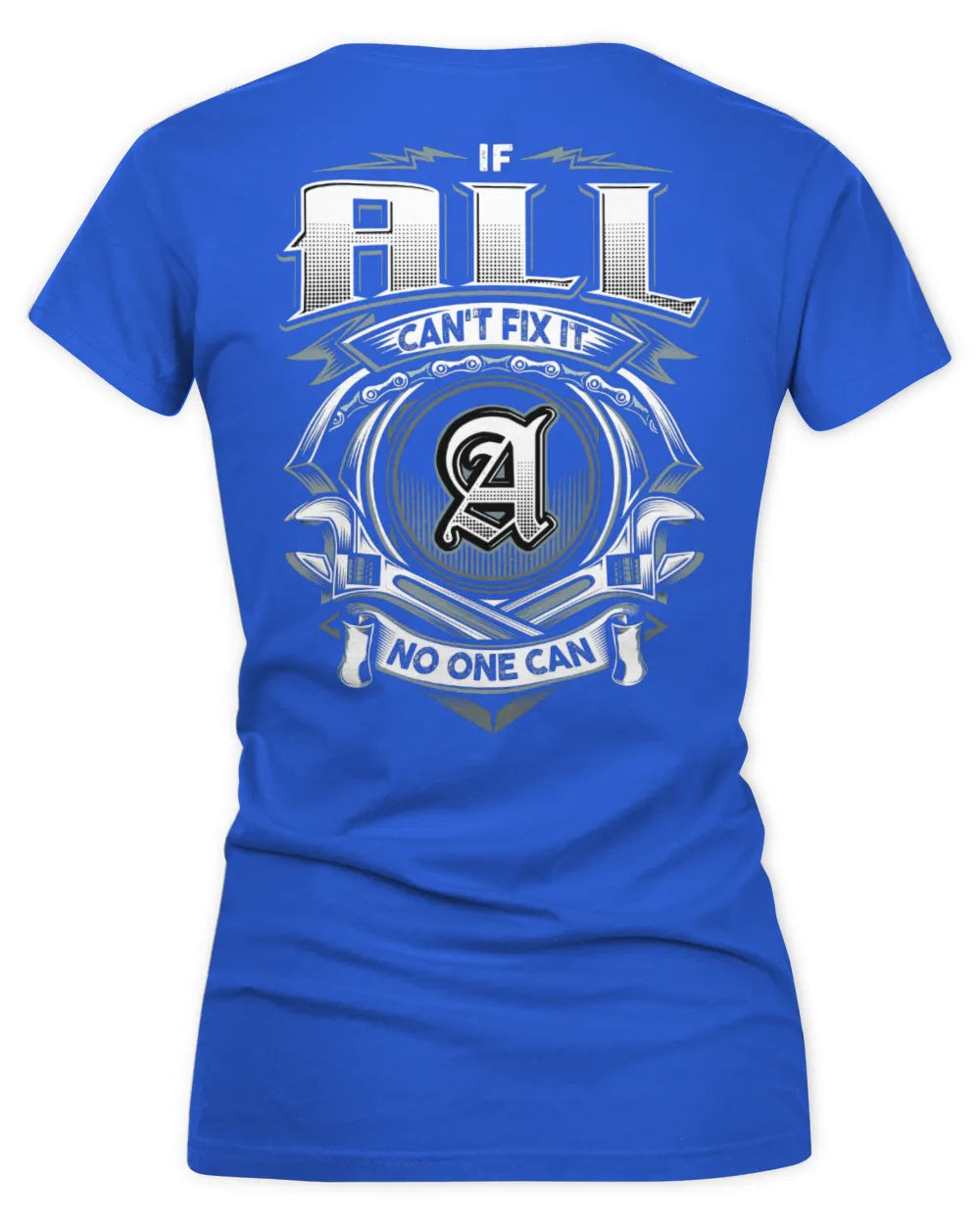 ALL AP81-K4-626 - Personalized Ahmed Quote Apparel “If Ahmed Can't Fix It, No One Can” - Women's V-Neck T-Shirt - Royal