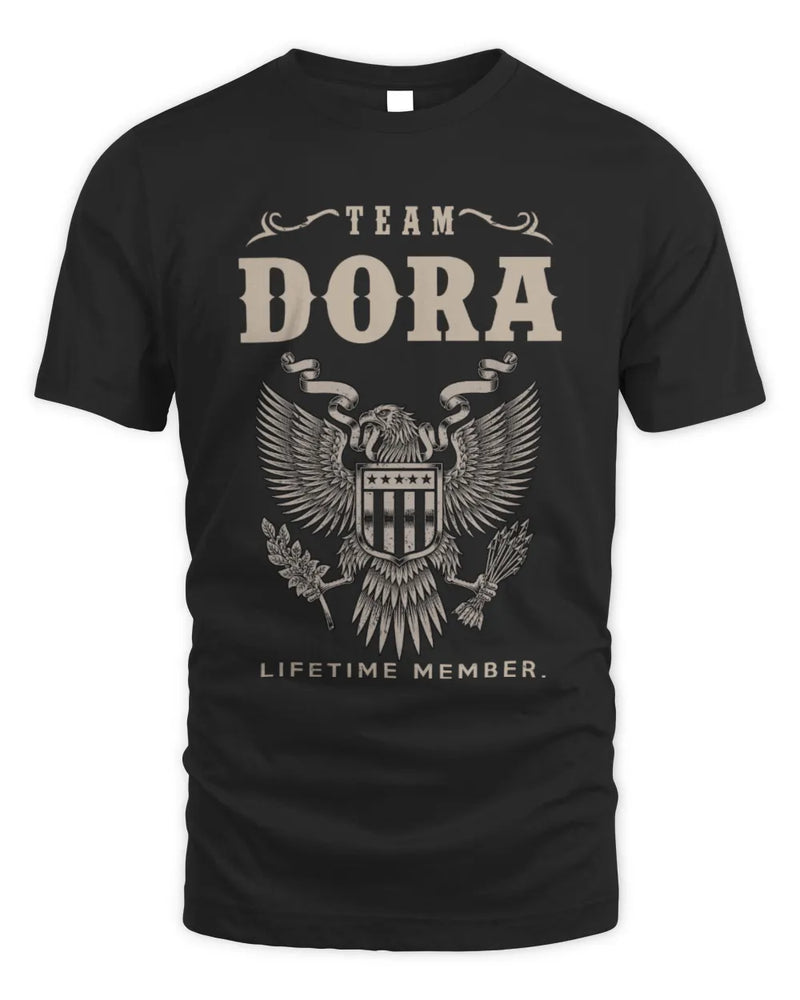 DORA TP06-K82 – Personalized Classic Style Apparel “Team NAME Lifetime Member” - Unisex Standard T-Shirt - Black