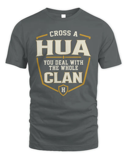 HUA NT1-K008 Cross A/An NAME, You Deal With the Whole Clan | Personalized Vintage T-Shirt - Unisex Standard T-Shirt - Charcoal