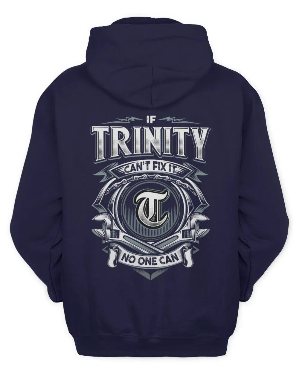 TRINITY AP81-K4-626 - Personalized Ahmed Quote Apparel “If Ahmed Can't Fix It, No One Can” - Unisex Hoodie - Navy