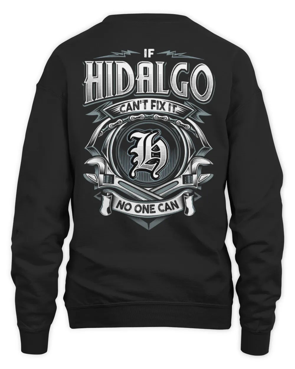 HIDALGO AP81-K4-626 - Personalized Ahmed Quote Apparel “If Ahmed Can't Fix It, No One Can” - Unisex Sweatshirt - Black