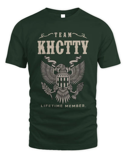 KHCTTY TP06-K82 – Personalized Classic Style Apparel “Team NAME Lifetime Member” - Unisex Standard T-Shirt - Forest Green