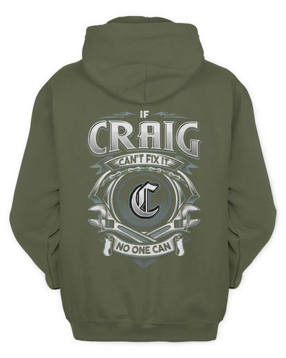 CRAIG AP81-K4-626 - Personalized Ahmed Quote Apparel “If Ahmed Can't Fix It, No One Can” - Unisex Hoodie - Military Green
