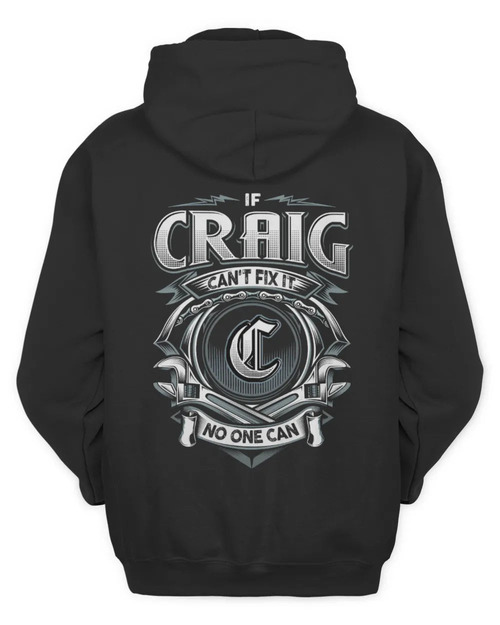 CRAIG AP81-K4-626 - Personalized Ahmed Quote Apparel “If Ahmed Can't Fix It, No One Can” - Unisex Hoodie - Black