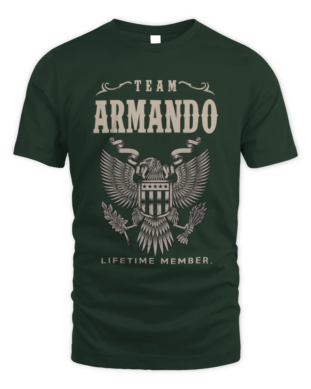 ARMANDO TP06-K82 – Personalized Classic Style Apparel “Team NAME Lifetime Member” - Unisex Standard T-Shirt - Forest Green